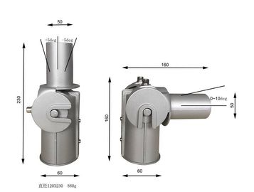 Bras classique de parenthèse d'entreprise de style de l'adaptateur 90°-180° réglable pour le réverbère
