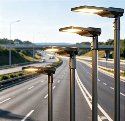 Lampadaires LED extérieurs 130lm/W 6500K 30W 50W 80W 100W 120W 150W 200W 250W IP66 IK09 garantie 5 ans zaga